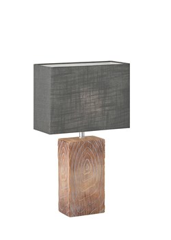 FISCHER &amp; HONSEL Lampa stołowa "Bronco" w kolorze szaro-jasnobrązowym - 30 x 50 x 13 cm ze sklepu Limango Polska w kategorii Oświetlenie - zdjęcie 174657163