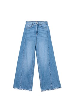 Cropp - Niebieskie jeansy wide leg - niebieski ze sklepu Cropp w kategorii Jeansy damskie - zdjęcie 174657532