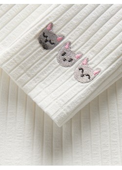 Reserved - Bawełniana bluzka z haftem - złamana biel ze sklepu Reserved w kategorii Bluzki dziewczęce - zdjęcie 174661702