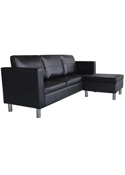 Czarna elegancka sofa 3-osobowa – Senzo ze sklepu Edinos.pl w kategorii Sofy i kanapy - zdjęcie 174665314