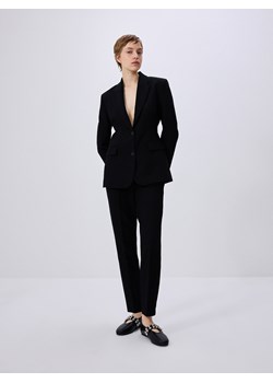 Reserved - Spodnie cygaretki z wysokim stanem - czarny ze sklepu Reserved w kategorii Spodnie damskie - zdjęcie 174666993