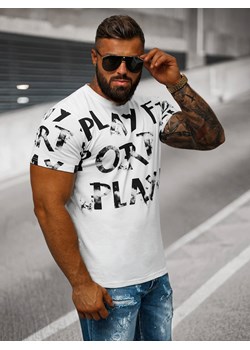 T-shirt męski biały OZONEE O/8T1280/1 ze sklepu ozonee.pl w kategorii T-shirty męskie - zdjęcie 174669873