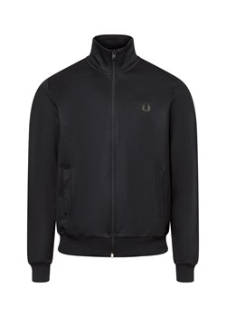 Fred Perry Męska bluza rozpinana Mężczyźni czarny jednolity ze sklepu vangraaf w kategorii Bluzy męskie - zdjęcie 174670481