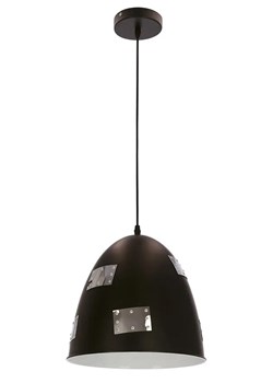 Czarna nowoczesna lampa wisząca z chromowanymi elementami - D151-Efrixo ze sklepu Edinos.pl w kategorii Lampy wiszące - zdjęcie 174673823