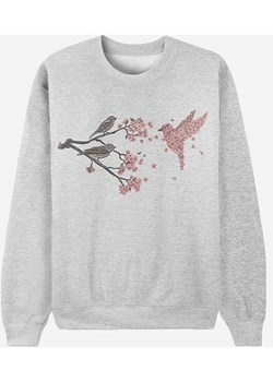 WOOOP Bluza &quot;Blossom Bird&quot; w kolorze szarym ze sklepu Limango Polska w kategorii Bluzy damskie - zdjęcie 174673991
