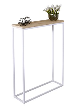 Skandynawska konsola biały + dąb artisan G1-W61 ze sklepu Edinos.pl w kategorii Konsole - zdjęcie 174675800