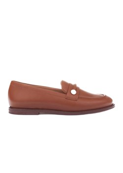 Marco Shoes Loafersy mokasyny skórzane brązowe ze sklepu ButyModne.pl w kategorii Mokasyny damskie - zdjęcie 174676450