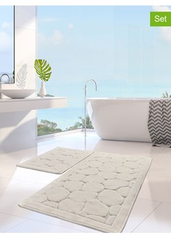 Colourful Cotton Dywaniki łazienkowe (2 szt.) w kolorze beżowym ze sklepu Limango Polska w kategorii Akcesoria łazienkowe - zdjęcie 174677511