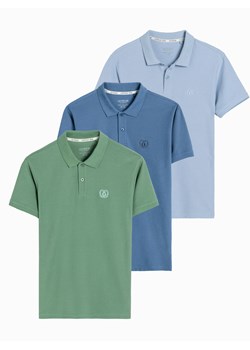 Zestaw koszulek męskich polo z dzianiny pique 3-pak - mix V23 Z28 ze sklepu ombre w kategorii T-shirty męskie - zdjęcie 174684931