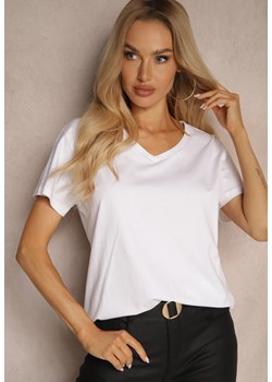 Biały Klasyczny T-shirt z Bawełny Irithnea ze sklepu Renee odzież w kategorii Bluzki damskie - zdjęcie 174686432