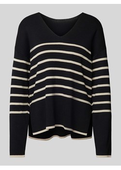 Sweter z dzianiny z dekoltem w serek ze sklepu Peek&Cloppenburg  w kategorii Swetry damskie - zdjęcie 174689530