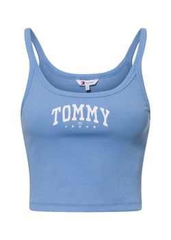 Tommy Jeans Top damski Kobiety Bawełna niebieski nadruk ze sklepu vangraaf w kategorii Bluzki damskie - zdjęcie 174690553