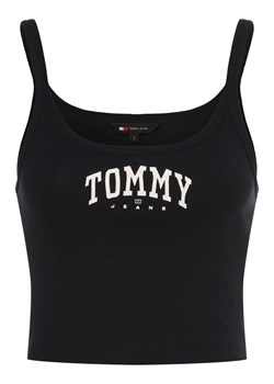 Tommy Jeans Top damski Kobiety Bawełna czarny nadruk ze sklepu vangraaf w kategorii Bluzki damskie - zdjęcie 174690554