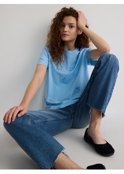 Reserved - T-shirt regular z kokardkami - jasnoniebieski ze sklepu Reserved w kategorii Bluzki damskie - zdjęcie 174692812