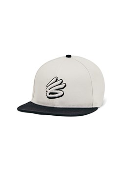 Męska czapka z daszkiem Under Armour M Curry Flatbrim Snapback - szara ze sklepu Sportstylestory.com w kategorii Czapki z daszkiem męskie - zdjęcie 174694182