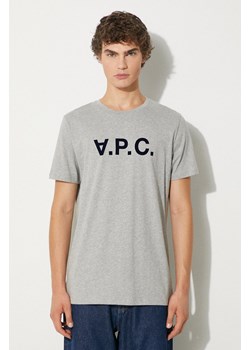 A.P.C. t-shirt bawełniany VPC Color kolor szary z nadrukiem COEZB.H26943-LIGHTGRAYC ze sklepu PRM w kategorii T-shirty męskie - zdjęcie 174695371