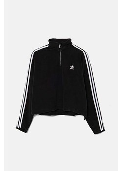 adidas Originals bluza polarowa Adicolor kolor czarny gładka IY7266 ze sklepu PRM w kategorii Bluzy damskie - zdjęcie 174695501