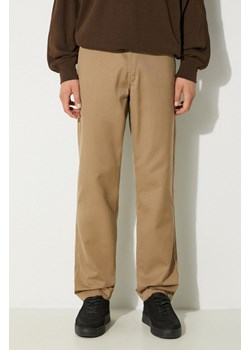 Carhartt WIP spodnie Master Pant męskie kolor beżowy proste I034233.8Y02 ze sklepu PRM w kategorii Spodnie męskie - zdjęcie 174695723