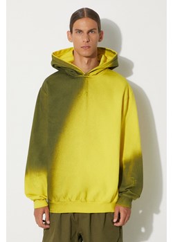 A-COLD-WALL* bluza bawełniana Gradient Hoodie męska kolor żółty z kapturem wzorzysta ACWMW100-YELLOW ze sklepu PRM w kategorii Bluzy męskie - zdjęcie 174695861