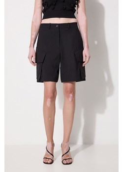 JW Anderson szorty wełniane Cargo Tailored Shorts kolor czarny gładkie high waist SR0094.PG1321.999 ze sklepu PRM w kategorii Szorty - zdjęcie 174695943