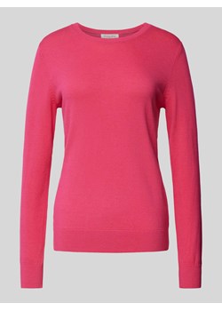 Sweter z dzianiny o kroju regular fit z prążkowanymi wykończeniami ze sklepu Peek&Cloppenburg  w kategorii Swetry damskie - zdjęcie 174697611