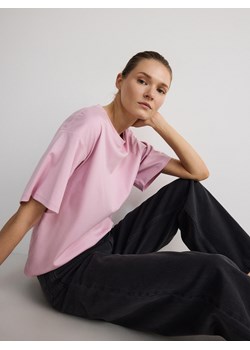 Reserved - T-shirt oversize - pastelowy róż ze sklepu Reserved w kategorii Bluzki damskie - zdjęcie 174701332