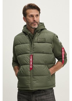 Alpha Industries bezrękawnik męski kolor zielony zimowy 118109 ze sklepu ANSWEAR.com w kategorii Kamizelki męskie - zdjęcie 174702692