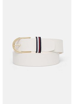 Tommy Hilfiger pasek skórzany damski kolor biały AW0AW16596 ze sklepu ANSWEAR.com w kategorii Paski damskie - zdjęcie 174703171