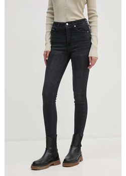 Calvin Klein Jeans jeansy damskie kolor czarny J20J224038 ze sklepu ANSWEAR.com w kategorii Jeansy damskie - zdjęcie 174703583