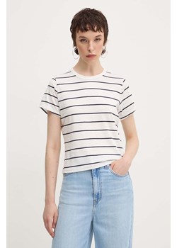 Abercrombie &amp; Fitch t-shirt bawełniany damski kolor biały KI139-4686 ze sklepu ANSWEAR.com w kategorii Bluzki damskie - zdjęcie 174704120