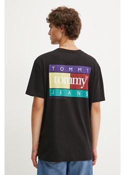 Tommy Jeans t-shirt bawełniany męski kolor czarny z nadrukiem DM0DM18527 ze sklepu ANSWEAR.com w kategorii T-shirty męskie - zdjęcie 174704231