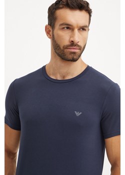 Emporio Armani Underwear t-shirt lounge 2-pack kolor granatowy gładki 111267 4F720 ze sklepu ANSWEAR.com w kategorii T-shirty męskie - zdjęcie 174704323