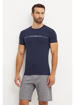 Emporio Armani Underwear t-shirt lounge kolor granatowy z nadrukiem 111035 4F729 ze sklepu ANSWEAR.com w kategorii T-shirty męskie - zdjęcie 174704344