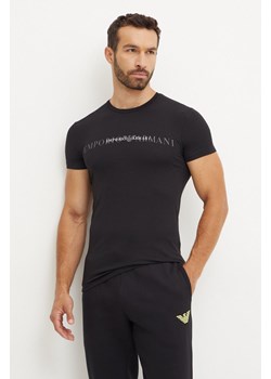 Emporio Armani Underwear t-shirt lounge kolor czarny z nadrukiem 111035 4F729 ze sklepu ANSWEAR.com w kategorii T-shirty męskie - zdjęcie 174704354