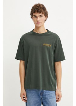 Abercrombie &amp; Fitch t-shirt bawełniany męski kolor zielony z aplikacją KI123-4149 ze sklepu ANSWEAR.com w kategorii T-shirty męskie - zdjęcie 174704470