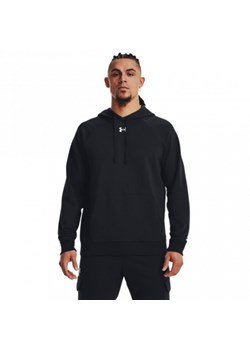 Męska bluza dresowa nierozpinana z kapturem Under Armour UA Rival Fleece Hoodie - czarna ze sklepu Sportstylestory.com w kategorii Bluzy męskie - zdjęcie 174707201