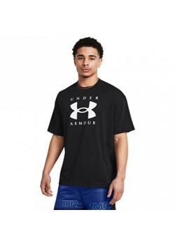 Męski t-shirt z nadrukiem Under Armour UA M Hw Os Branded Ss - czarny ze sklepu Sportstylestory.com w kategorii T-shirty męskie - zdjęcie 174707302