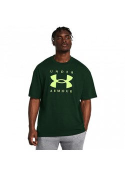 Męski t-shirt z nadrukiem Under Armour UA M Hw Os Branded Ss - czarny ze sklepu Sportstylestory.com w kategorii T-shirty męskie - zdjęcie 174707312