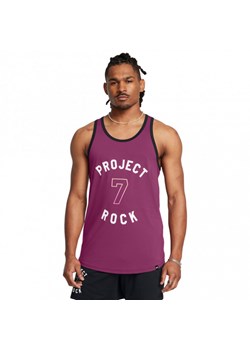 Męski top treningowy Under Armour Project Rock Mesh Tank Boh - fioletowy ze sklepu Sportstylestory.com w kategorii T-shirty męskie - zdjęcie 174707404