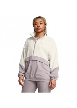 Damska kurtka treningowa Under Armour Armoursport Anorak - beżowa ze sklepu Sportstylestory.com w kategorii Kurtki damskie - zdjęcie 174707532