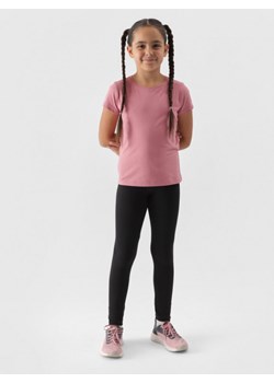 Dziewczęce legginsy dzianinowe 4F 4FJWMM00TTIGF178 - czarne ze sklepu Sportstylestory.com w kategorii Spodnie dziewczęce - zdjęcie 174709254