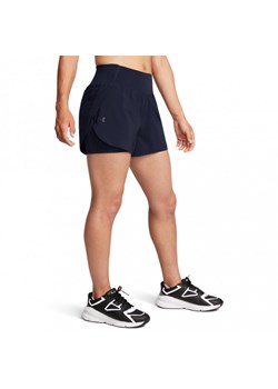 Damskie spodenki treningowe Under Armour Flex Woven 2-In-1 Short - granatowe ze sklepu Sportstylestory.com w kategorii Szorty - zdjęcie 174709584