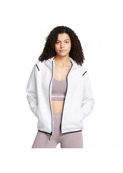 Damska bluza treningowa rozpinana z kapturem Under Armour Unstoppable Fleece FZ - biała ze sklepu Sportstylestory.com w kategorii Bluzy damskie - zdjęcie 174709614