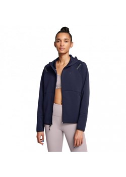 Damska bluza treningowa rozpinana z kapturem Under Armour Unstoppable Fleece FZ - granatowa ze sklepu Sportstylestory.com w kategorii Bluzy damskie - zdjęcie 174709621