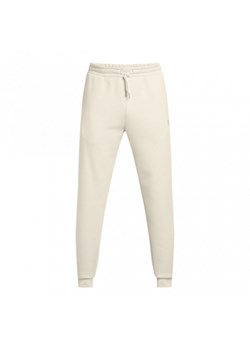 Męskie spodnie treningowe Under Armour UA Armour Fleece Pro Jogger - białe ze sklepu Sportstylestory.com w kategorii Spodnie męskie - zdjęcie 174709710