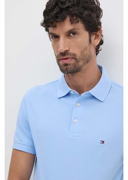 Tommy Hilfiger polo męski kolor niebieski wzorzysty MW0MW17771 ze sklepu ANSWEAR.com w kategorii T-shirty męskie - zdjęcie 174714043