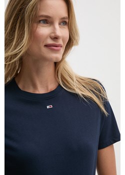 Tommy Jeans t-shirt bawełniany damski kolor granatowy DW0DW18441 ze sklepu ANSWEAR.com w kategorii Bluzki damskie - zdjęcie 174714272