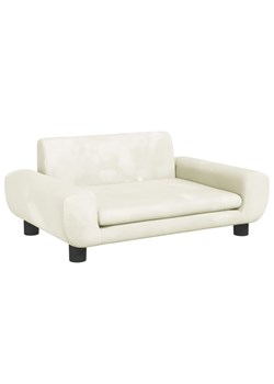 Kremowa sofa dziecięca na nóżkach - Zova ze sklepu Edinos.pl w kategorii Meble dziecięce - zdjęcie 174718100