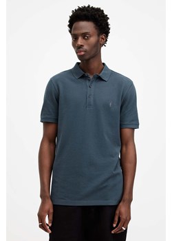 AllSaints polo REFORM SS męski kolor niebieski gładki MD051H ze sklepu ANSWEAR.com w kategorii T-shirty męskie - zdjęcie 174722674