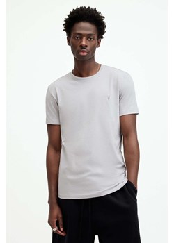 AllSaints t-shirt TONIC SS CREW męski kolor szary gładki ze sklepu ANSWEAR.com w kategorii T-shirty męskie - zdjęcie 174722682